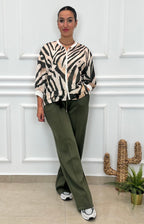 BOMBER SATINADA ESTAMPADA